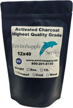 12x40 Mesh Size Coconut Shell Activated Carbon, Premium Charcoal Filter Media for Aquarium and Water Filtration (Removed Odors and Discoloration) - Resealable Bulk 1 Pound Bag (455 Grams)