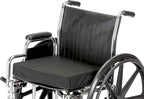 Gilbins Convoluted Egg Crate Foam Chair Cushion, Seat Cushion, Car Seat Cushion, Office Chair Cushion or Wheelchair Cushion to Relieve Back Pain Wheelchair and Recliner Chair Pads (Black with Cover)