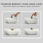Car Headrest Neck Pillow Support Memory Foam Ergonomic Design Accessory for Driving Seat Fatigue Relief Compatible with Model S X 3 Y & Cybertruck - 1 Piece