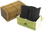 BambooMN Granulated Bamboo Charcoal Odor Absorber Bag in Decorative 6.25" x 3.5" x 3" Box, 2 Pieces