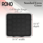 ROHO MOSAIC Cushion, 18" x 18" Inflatable Seat Cushion with Adjustable Air Cells, Two-Way Stretch Lycra Cover, Non-Skid Bottom, Lightweight & Portable for Wheelchairs, Office Chairs, Cars & Home