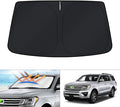 KUST Windshield Sun Shade for Ford Expedition SUV Accessories 2018-2024 2025 Window Sunshade Sun Visor Protector Foldable Blocks UV Rays Keep Your Car Cooler