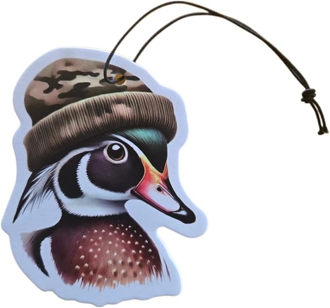 ThatsRad Car Air Freshener Duck Fly Fishing Fish Hunting Stocking Stuffer (One Size, Beanie Duck/Forest Scent)
