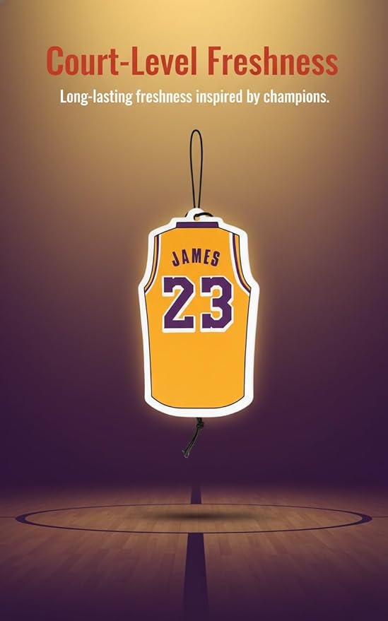 PumpCar 2 pieces basketball shirt double-sided hanging cherry-scented james car air freshener Cool hanging for rearview mirror Car Interior Accessories Gifts