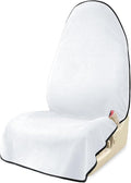 Car Seat Covers 1 Pack White Waterproof Towel Car Seat Cover Universal Fit for Most Trucks SUV Fitness Athletes Pets Gym and Water Sport