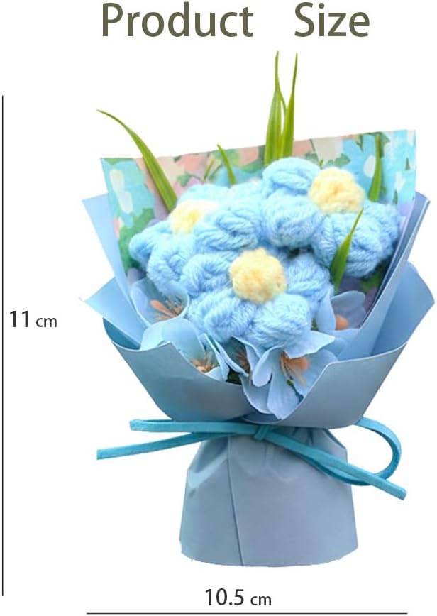 Mini Daisy Bouquet Car Vent Clip Air Freshener, Small Artificial Flowers Car Accessories, Reusable Essential Perfume Diffuser with Lemon & Blank Pad, Dashboard Yarn Floral Decor, Gift for Car(Style C)