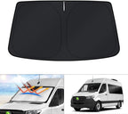 KUST Windshield Sun Shade for Freightliner Sprinter & Mercedes Benz Sprinter Accessories 2007-2025 2026 Window Sunshade Sun Visor Protector Foldable Blocks UV Rays Keep Car Cooler