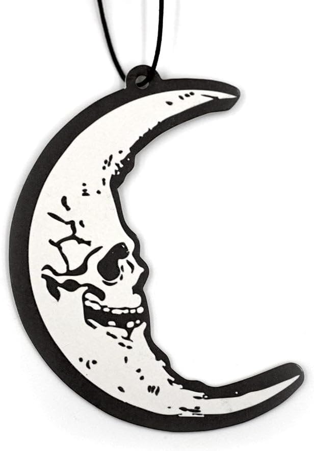 kreepsville 666 Hanging Horror Car Air Freshener Spooky Scent (Skull Crescent Moon Glow)