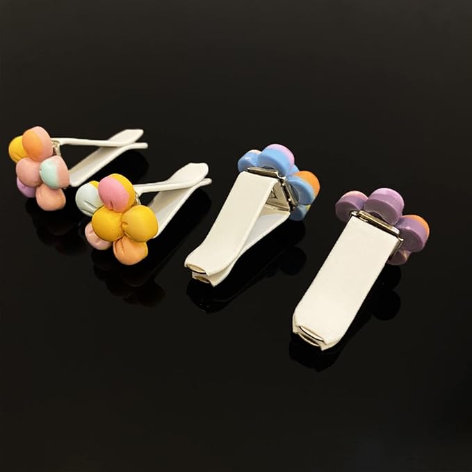 5 Pieces Vibrant Flower Car Air Vent Clips Cute Car Interior Decoration Accessories Colorful Car Charm Air Freshener for Girls Women