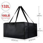 CIVJET Insulated Pizza Delivery Bag for Carry Hot, 24" x 24" x 14" Insulated Food Delivery Bag, Grocery Cooler Bags for Catering/Doordash, Commercial Food Warmers（Black, 1Pk）