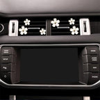 Daisy Air Vent Clips: 6 Pcs Cute Flower Air Conditioning Outlet Clip Car Air Fresheners Vent Clips Interior Decor Charm Car Decoration Cute Accessories for Women Girls + Mask Hook(White)