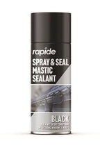 Rapide Spray & Seal Mastic Sealant 400ml, Adheres to Metal, Plastic, Wood, Stone, and More, offering Versatile use. (Black)