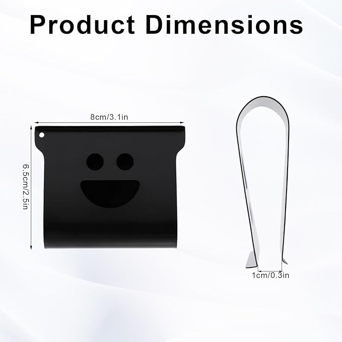 2pcs Car Air Freshener Visor Clip Compatible with Drift Air Freshener, Car Sun Visor Clip for Automobile SUV Truck Accessories (Smiley Face Style)