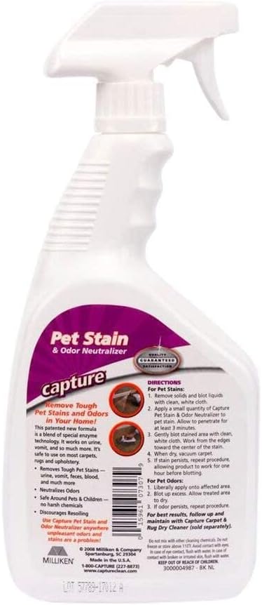 Capture Carpet & Rug Dry Cleaner (8lb) Pet Stain & Odor Neutralizer (32 oz), Pet Stain Remover for Carpet, Rug, Couch, Car & Upholstery - Bundle