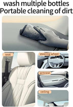 Car Interior Foam Cleaner, Plant Essence & Enzyme Active Waterless Cleaning Spray, Phosphate-Free for Leather Seats/Fabric/Dashboard/Carpet/Steering Wheel, 500ml/16.9oz