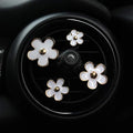 INEBIZ Cute Daisy Flowers Air Vent Decorations Clips Car Air Freshener Girly Charm Automotive Interior Aesthetic Decor Accessories for Women (White)