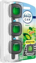 Febreze Car Air Freshener, Odor-Fighting Automotive Vent Clip, Gain Original Scent, 3 Count