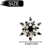 Bling 4Pcs Snowflake Air Vent Clips Car Air Freshener Outlet Clips Bling Rotatable Snowflake Car Vent Decorations Stress Relief Auto Accessories Toy Refillable (Black)