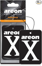 AREON X XV18A Hanging Best Car Air Freshener Paradise Scent, Paper Hanging Ornaments, Long Lasting Scent for Car or Home 12 Pack