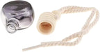 8Pcs,6ml Hanging Car Air Freshener Diffuser, Essential Oil Pendant Perfume Aromatherapy Vials,Thick Oblate-Style Glass Fragrance Container With Wooden Caps & Hanging String,FREE Funnel,Dropper