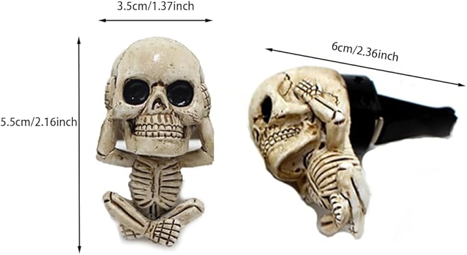 3 Pieces Novelty Cute Skull Car Air Fresheners Vent Clips Air Fresheners Vent Clips Cool， Car Accessories Interior Decorations Goth for Men Women Teens，Funny Christmas for Dad Mom