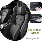 Car Headrest & Lumbar Support Cushion Kit, Ergonomic Car Seat Neck Pillow and Backseat Cushion for Driving Fatigue Relief, Driving Seat Memory Foam Neck Back Rest Pillows (Blue)