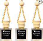 Gift Paradise® Passionfruit Pineapple Hanging Car Air Freshener Set of 3 (10 ml Each) – Long-Lasting Tropical Fragrance Oil Diffuser for Car, Home & Office | Velvet Gift Bag Included