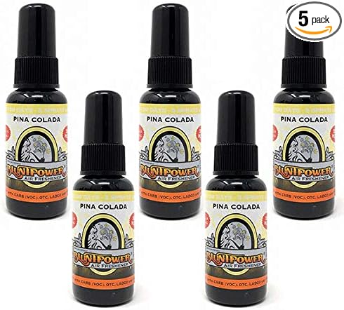 BluntPower (Pinacoloda, 5 Pack) Concentrated Air Freshener - Premium Oil Based Air Freshener Spray For Home and Car - Long-Lasting Bathroom Spray, Car Freshener, & Odor Eliminator Spray