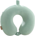 Travel Pillow - Memory Foam Neck Pillow Support Pillow,Luxury Compact & Lightweight Quick Pack for Camping,Sleeping Rest Cushion (Green)