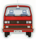 BRISA VW Collection - Volkswagen Scented Car Air Freshener Fragrance Deodorizer for Car/Auto or Home with Volkswagen Vanagon Bus T3 Camper Van FrontDesign (Vanilla/Red)