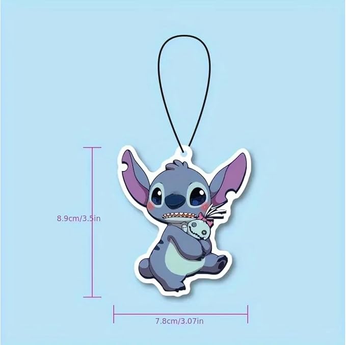 Rawan 4 Pack Car Air Freshener Cartoon, Accessories Cute for Women Girls And men Car, Funny Decor Hanging Fresheners Car Interior Room Decorations, for Christmas Gift. (D, Large)