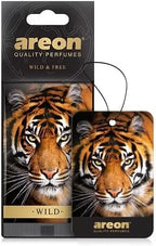 AREON WILD - Hanging Custom Cute Funny Car Air Freshener for Home & Office - Premium Cologne Perfume with Natural Fragrances - Long Lasting, Fresh, Luxurious Scent - Stylish Design - Wild & Free