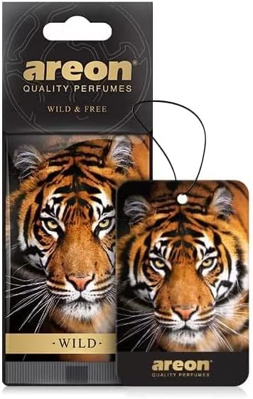 AREON WILD - Hanging Custom Cute Funny Car Air Freshener for Home & Office - Premium Cologne Perfume with Natural Fragrances - Long Lasting, Fresh, Luxurious Scent - Stylish Design - Wild & Free