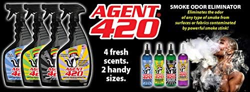 Agent 420 Odor Eliminator Spray, Lavender, 4 oz — Tea Tree Oil Breaks Down Smoke at the Molecular Level
