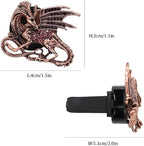 Dragon Car Vent Clips Car Air Freshener 2pcs Dragon Car Accessories for Women Copper Anime Car Interior Decor Refillable Car Diffuser for Essential Oil
