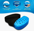 Seat Cushion Cooling Gel Memory Foam Pad, Non-Slip Orthopedic Coccyx Support for Office Chair, Car Seat & Home, Ergonomic Tailbone, Sciatica & Lower Back Pain Relief