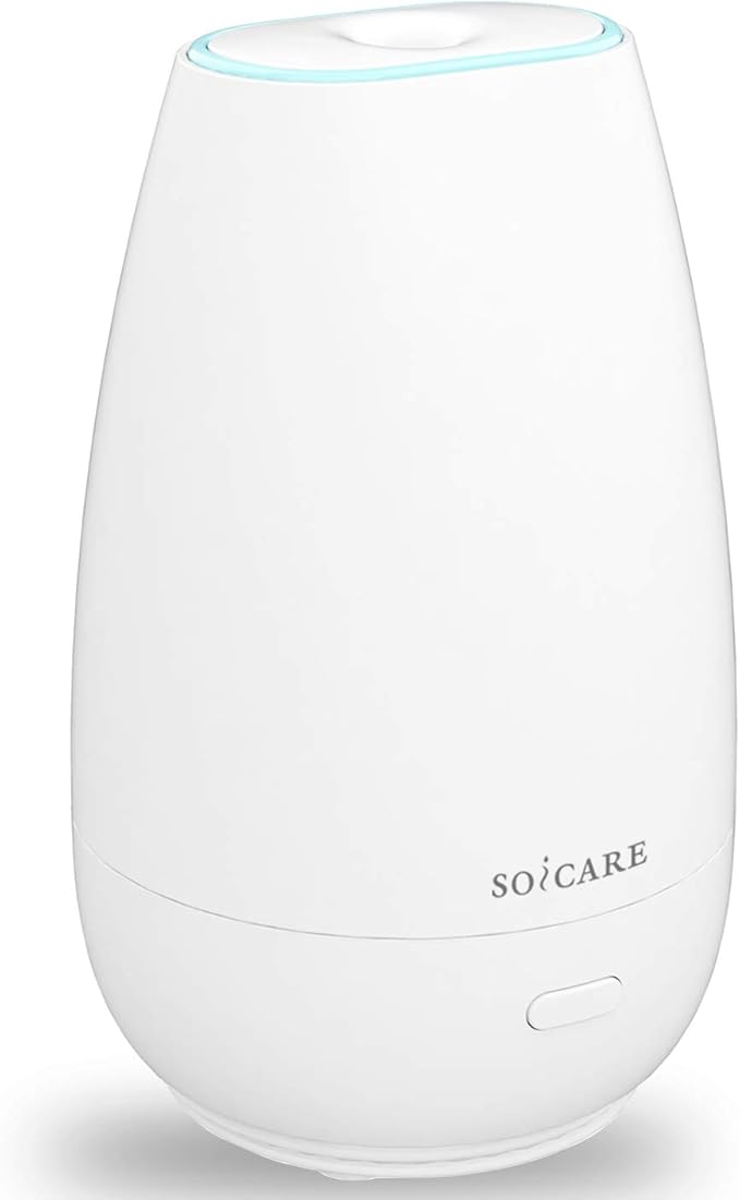 SOICARE Diffuser,USB Plug-in Car Portable Aromatherapy Diffuser,Essential Oils for Diffusers with 7 Colors Lights 2 Switch Mode Waterless Auto Off for Car Home Office Room (White)