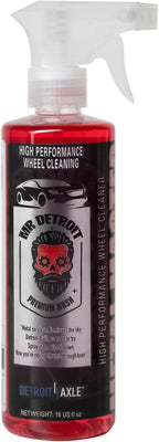 Mr. Detroit - 2pc Car Wash Kit Drill Wheel Brush and High-Performance Cleaner, 16oz Wheel & Tire Cleaner, Scratch-Free Brush w/Durable Soft Bristles, Easily Clean Narrow Spaces (CL-2DH054)