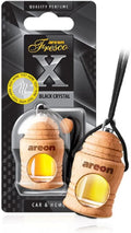 AREON Fresco X FRXV01 Hanging Car and Home Air Freshener, Black Crystal