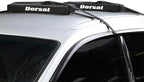 DORSAL Universal Soft Roof Rack Pads for Surfboard Kayak SUPs with Car Tie Down Straps and Storage Bag - Pack of 2 Black Polyester