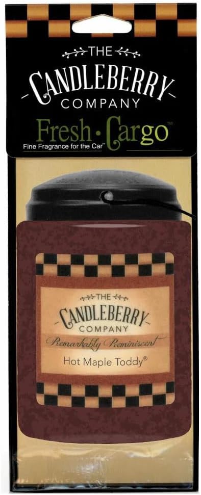 Candleberry Hot Maple Toddy Car Freshener X3