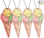 Fresh Fresheners Cute Funny Girl Car Air Fresheners 4-pack (Ice Cream Cone)