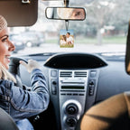 Personalized Air Freshener for Car - Double Sided Photo Custom Car Scents Air Freshener, Gift for Valentine’s Day Birthday Ideal for Car Wardrobe Bathroom Hanging Ornaments (Rectangle 3pcs)