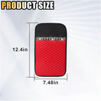 Bling Leather Car Armrest Seat Box Cover, Car Console Armrest Cover with Crystal Rhinestones, Anti-Scratch Waterproof Auto Center Console Protector Cushion Pad for Car SUV Truck (Red)