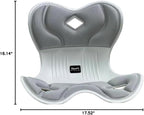 Ergonomic Lumbar Support Cushion, Silver,44.5mm x 410mm x 340mm, Standard Size, for Shoulder and Back Posture, 110-265 lbs Capacity