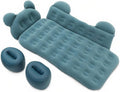 Car Inflatable Air Mattress for Nissan Armada (new Generation) 2025 Inflatable Back Seat Car Bed Double-Sided Portable Camping Travel Sleeping Bed,Dark Green-Cartoon Design