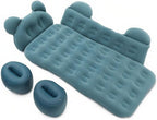 Car Inflatable Air Mattress for Nissan Armada (new Generation) 2025 Inflatable Back Seat Car Bed Double-Sided Portable Camping Travel Sleeping Bed,Dark Green-Cartoon Design