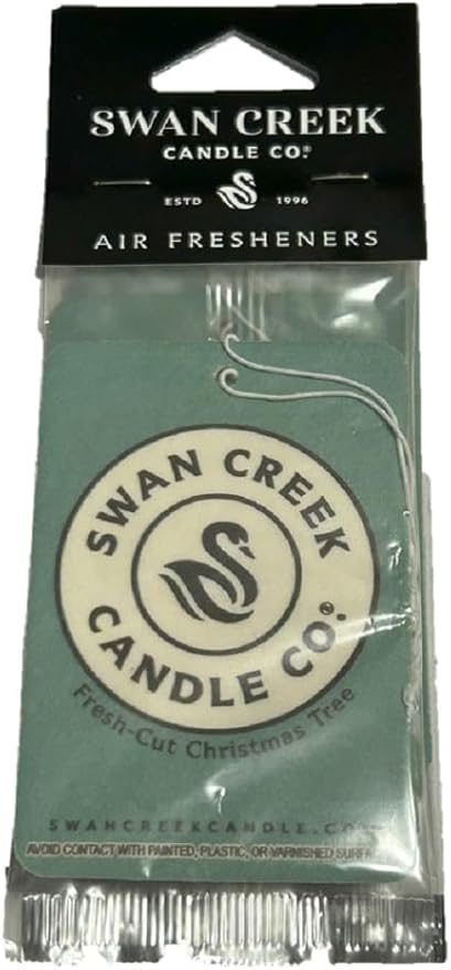 Swan Creek Candle Co. Fresh Cut Christmas Tree Hanging Car Air Freshener Pack of 3