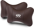 Car Seat Headrest Pillow for Infiniti Q50L/QX50/QX60/ESQ/QX30 Head Support Rest Pillow Lumbar Support Lumbar Pillow Cushion Back Cushion Back Pillow Accessories,Brown-2*Headrest