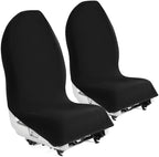 lebogner Car Seat Towel Cover for Post Gym Workout, Running, Swimming, and Hiking, 2 Pack Universal Fit Anti-Slip Waterproof Sweating Bucket Seat Protector for Cars, SUVs and Trucks, Black